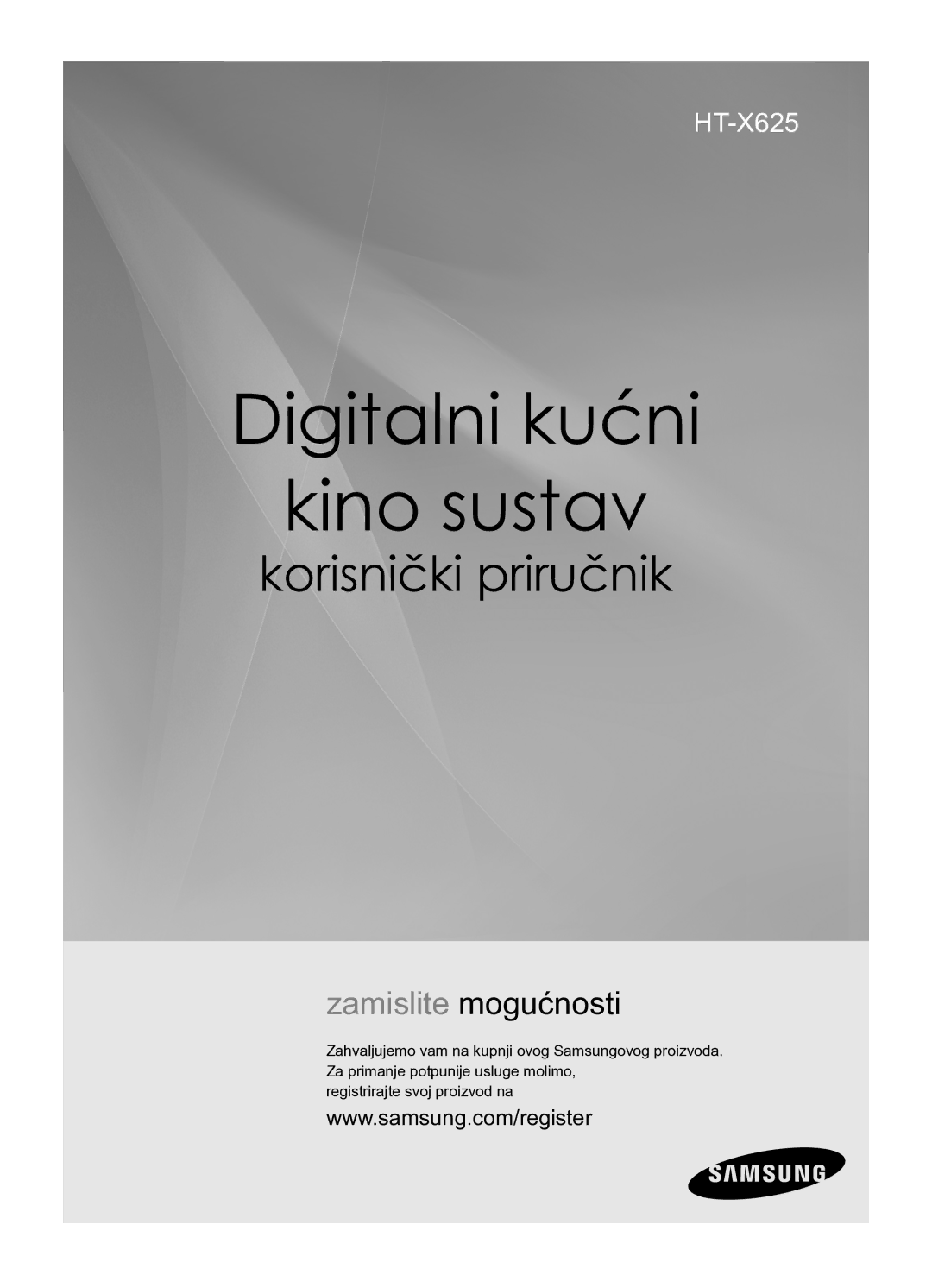 Samsung HT-X625T/XEE, HT-X625T/EDC manual Digitalni kućni Kino sustav 