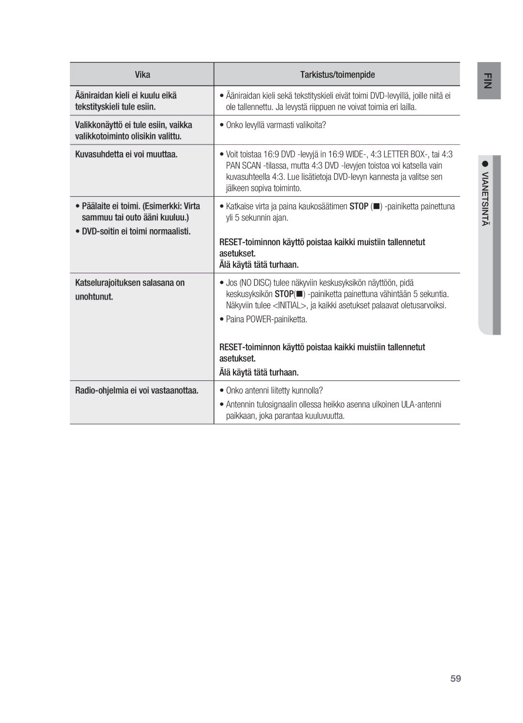 Samsung HT-X625T/XEE manual Jälkeen sopiva toiminto, Jos no Disc tulee näkyviin keskusyksikön näyttöön, pidä 