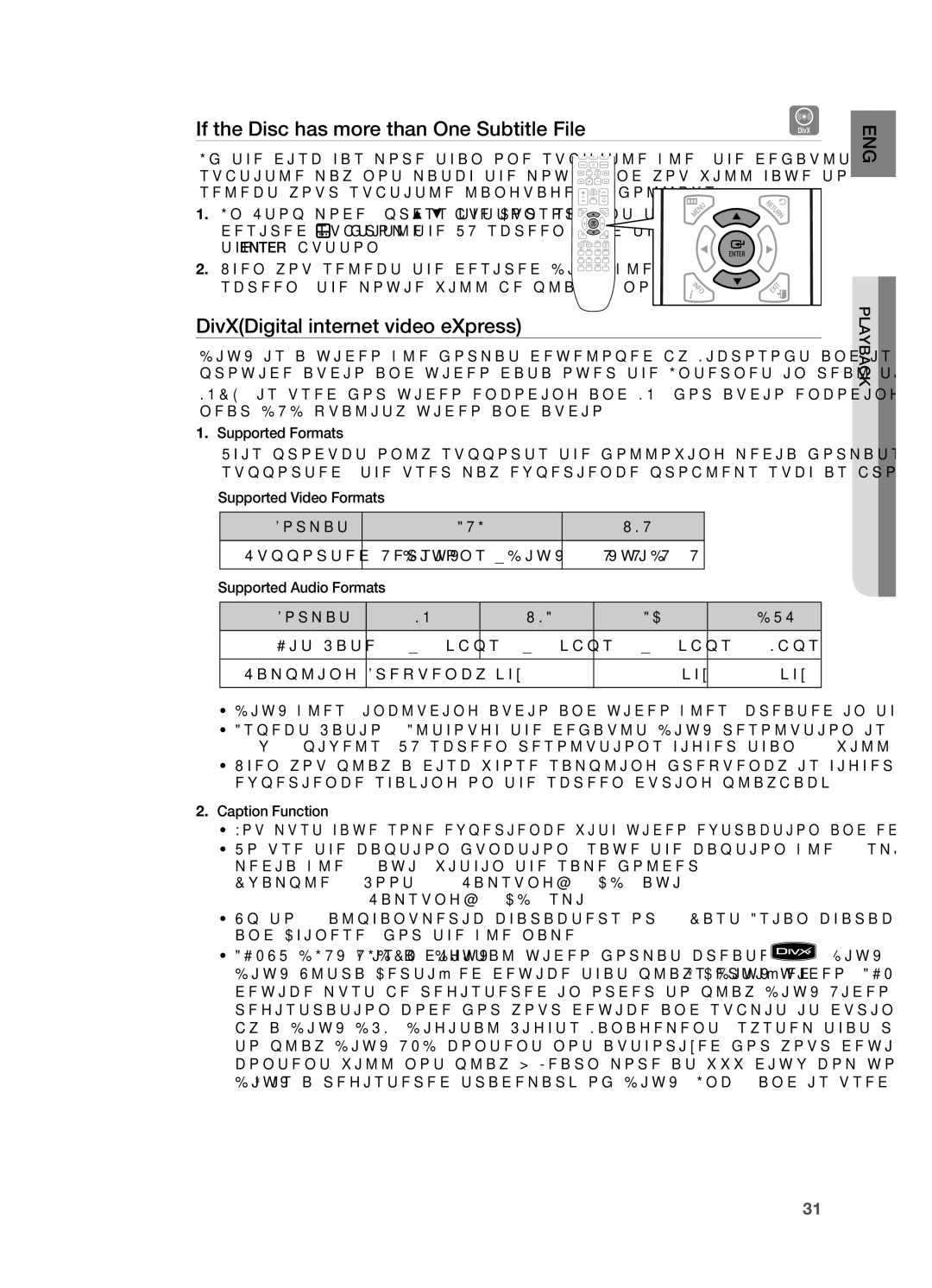 Samsung HT-X625T/EDC manual If the Disc has more than One Subtitle File, DivXDigital internet video eXpress, Avi Wmv, Dts 