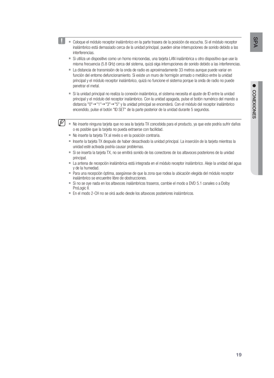 Samsung HT-X625T/EDC, HT-X625T/XET manual Conexiones 