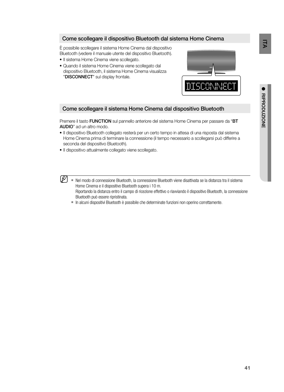 Samsung HT-X625T/XET manual Riproduzione 