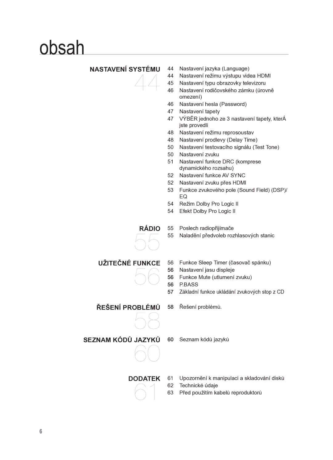 Samsung HT-X625T/XET manual Rádio 