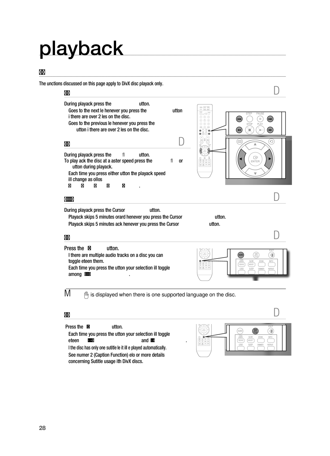 Samsung HT-X710 user manual Divx PlAYBACK 