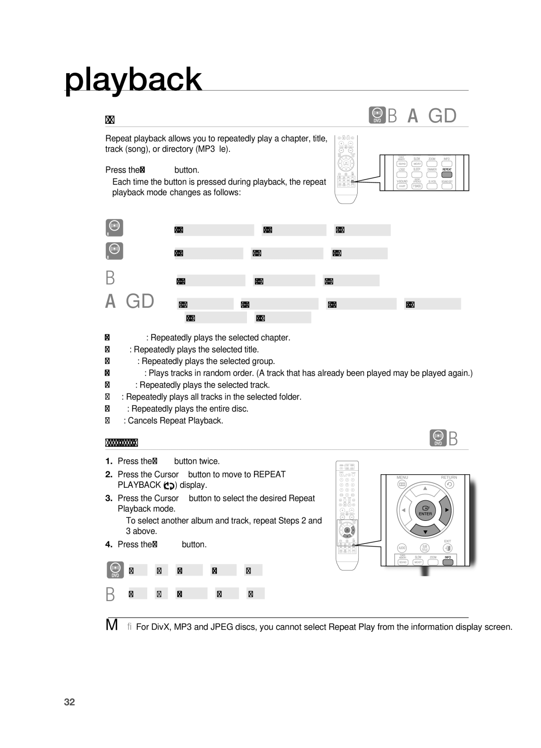 Samsung HT-X710 user manual Agd, Repeat Playback 