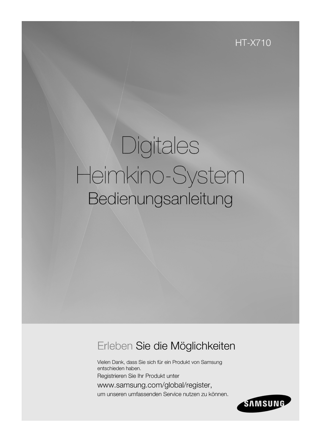 Samsung HT-X710T/XEF, HT-X710T/EDC manual Digitales Heimkino-System 