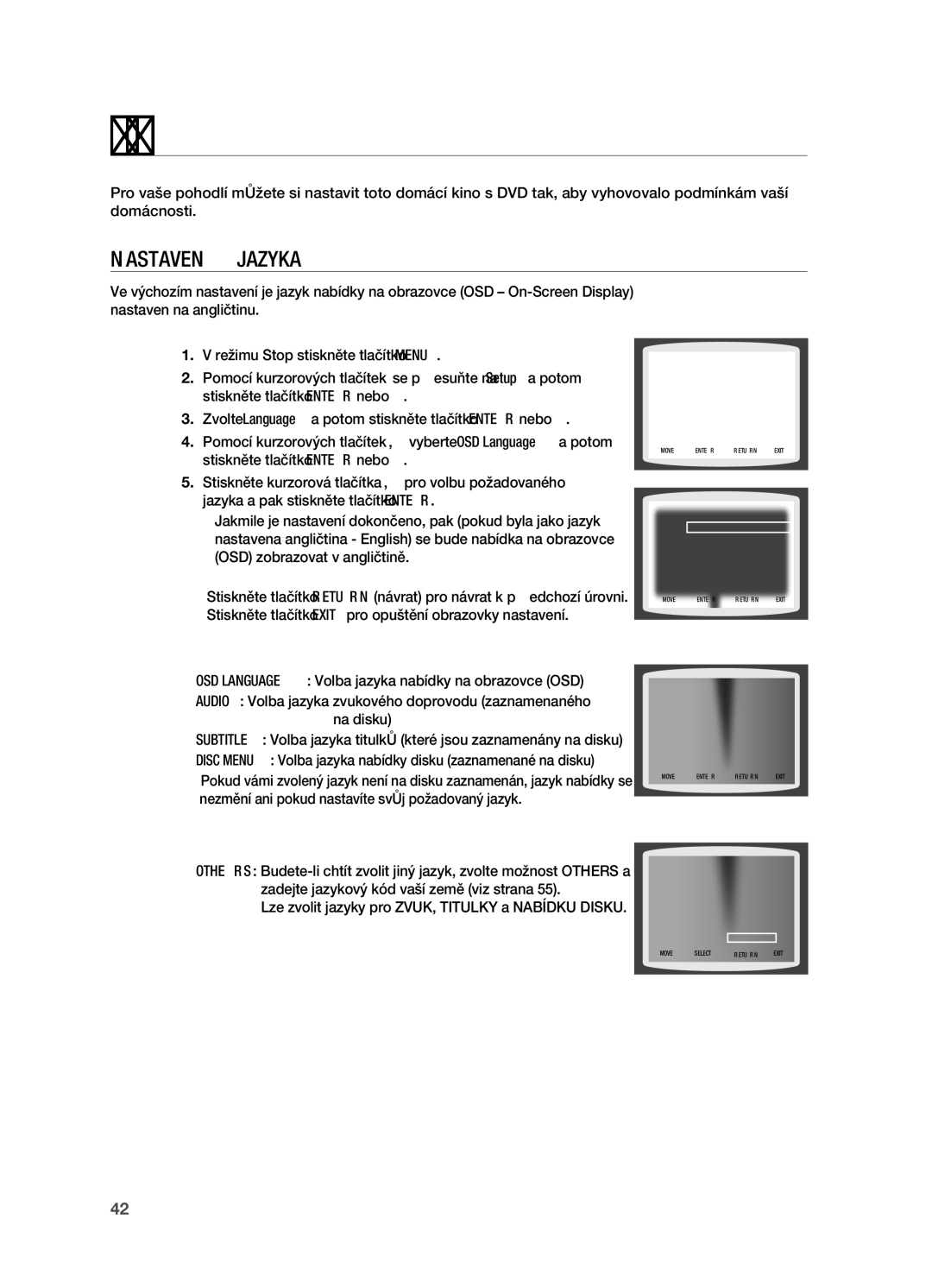 Samsung HT-X710T/EDC manual Nastavení systému, Nastavení jazyka 