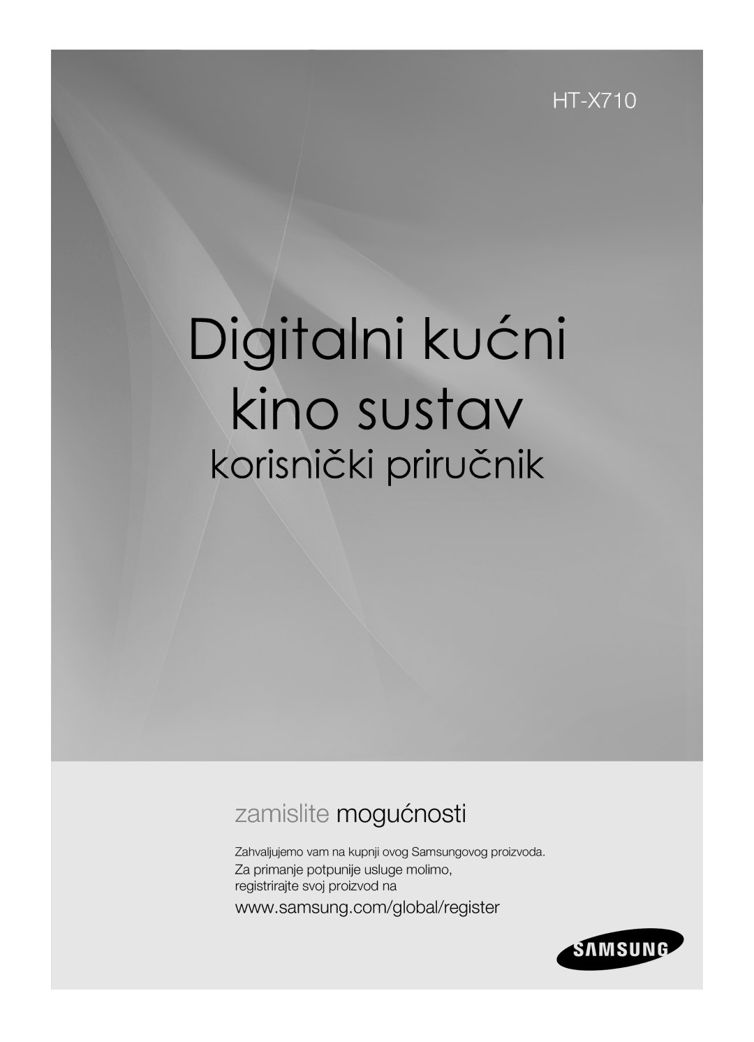 Samsung HT-X710T/EDC manual Digitalni kućni Kino sustav, Zahvaljujemo vam na kupnji ovog Samsungovog proizvoda 