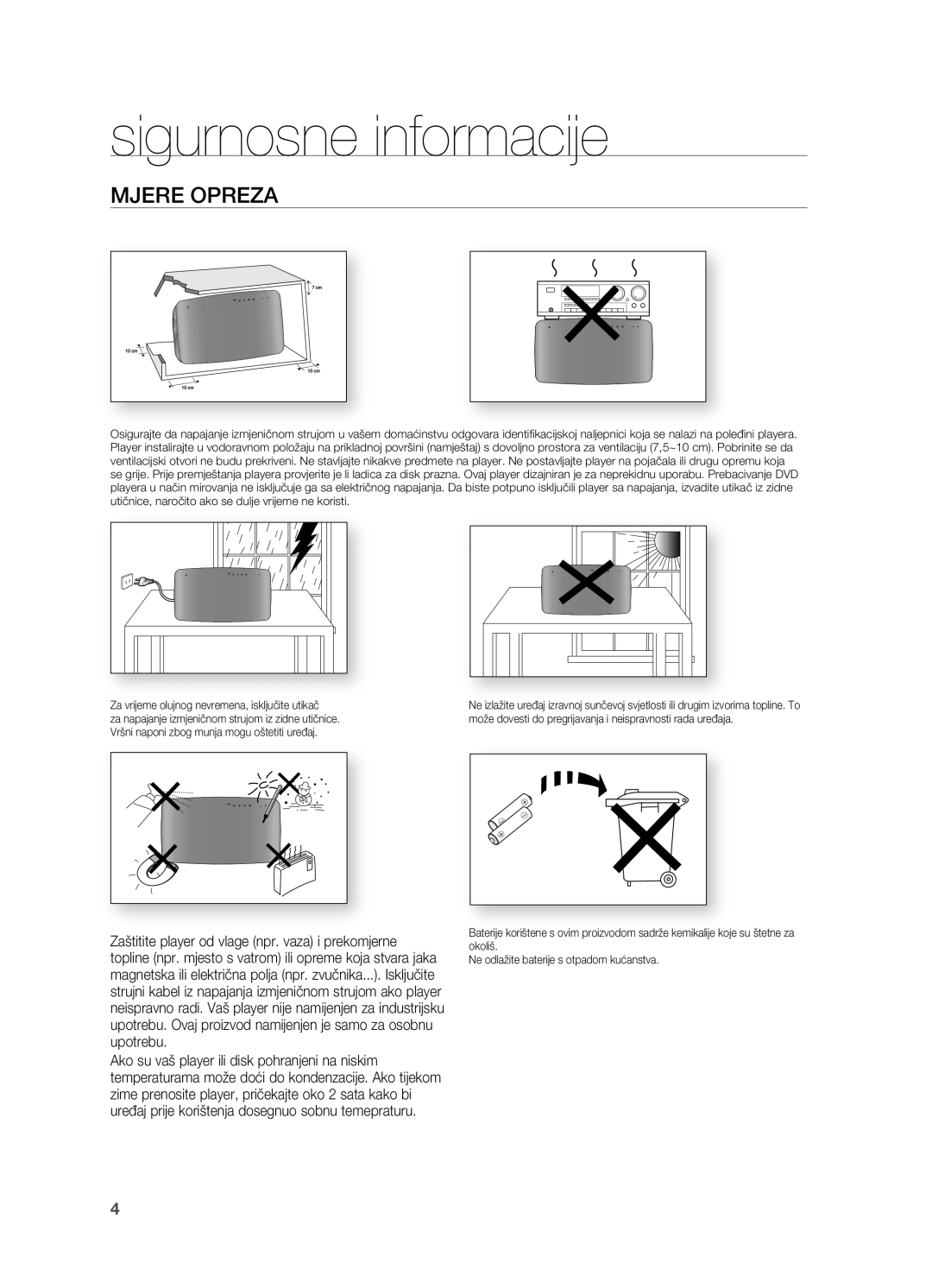 Samsung HT-X710T/EDC manual MjeRe opReza 