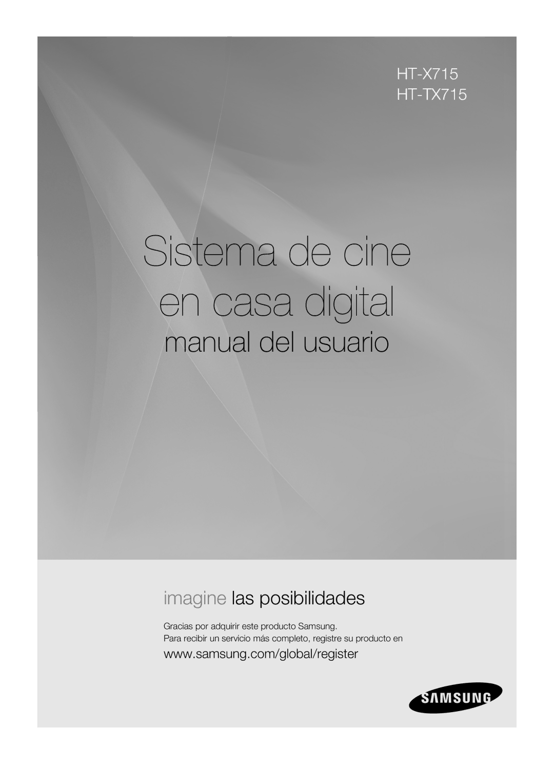 Samsung HT-X715T/XET, HT-X715T/EDC manual Sistema de cine En casa digital 