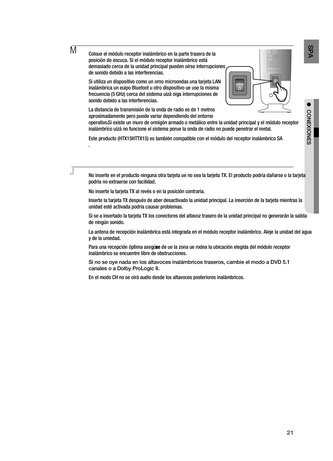 Samsung HT-X715T/XET, HT-X715T/EDC manual Conexiones 