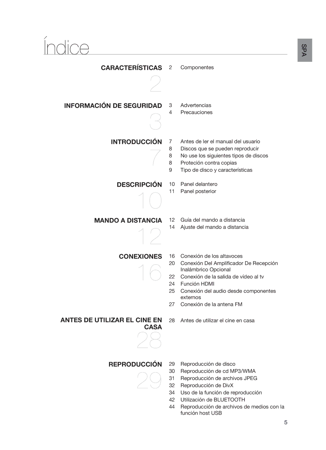 Samsung HT-X715T/XET, HT-X715T/EDC manual Índice 