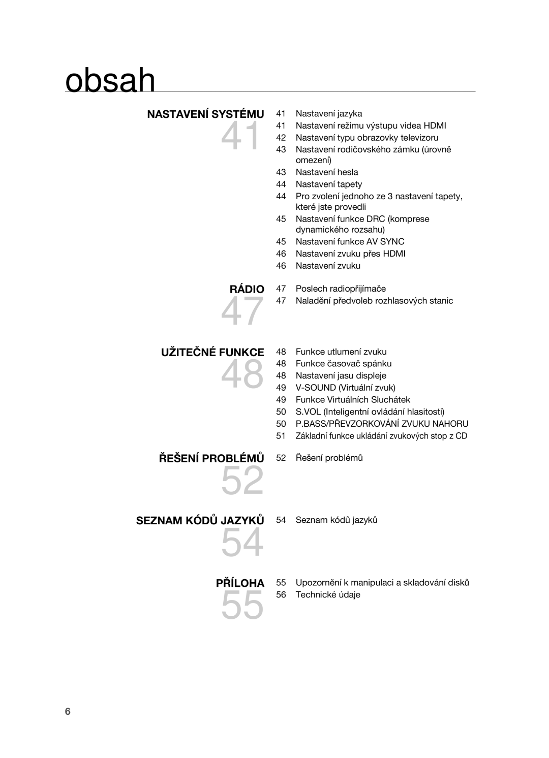 Samsung HT-X720GT/EDC, HT-X720T/EDC manual 50 P.BASS/PŘEVZORKOVÁNÍ Zvuku Nahoru 