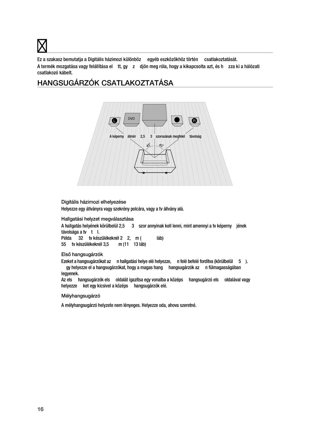 Samsung HT-X720T/XET, HT-X720GT/EDC, HT-X720T/EDC manual Csatlakoztatás, Hangsugárzók csatlakoztatása 