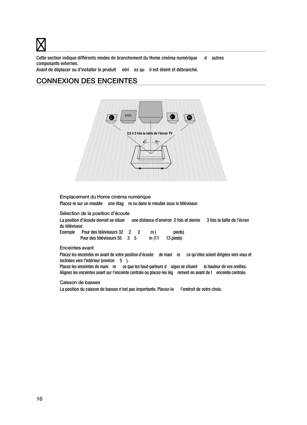 Samsung HT-X720GT/XEF, HT-X720T/XEF manual Connexions, Connexion des enceintes 