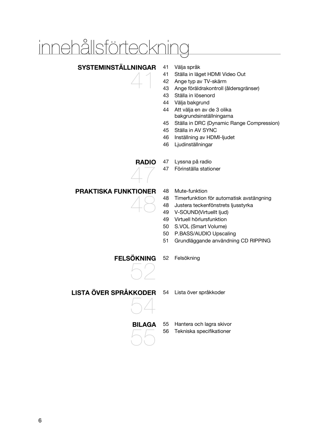 Samsung HT-X720T/XEE, HT-X720GT/XEE manual Systeminställningar 