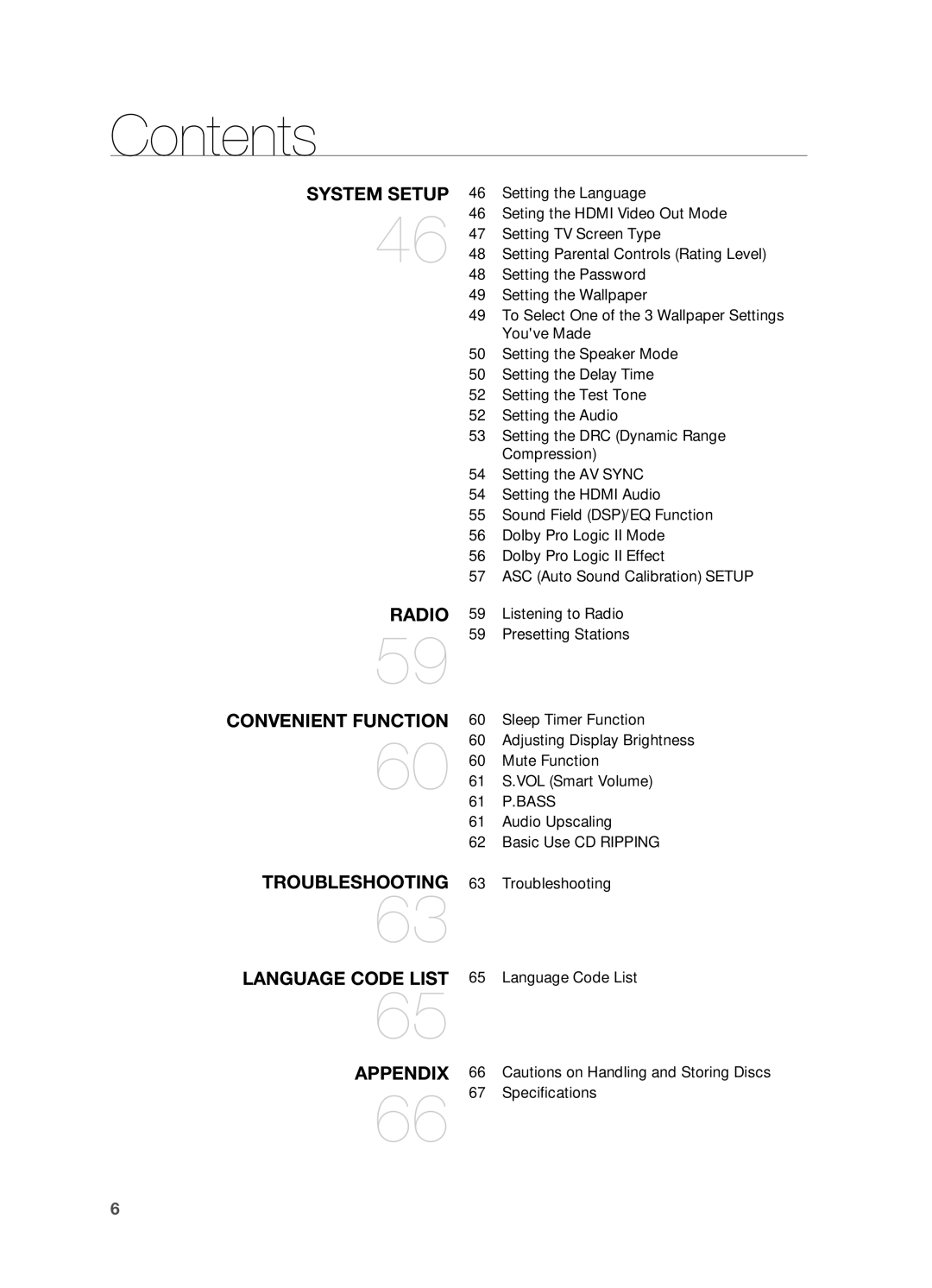 Samsung HT-TX725G, HT-X725G user manual 61 P.BASS 