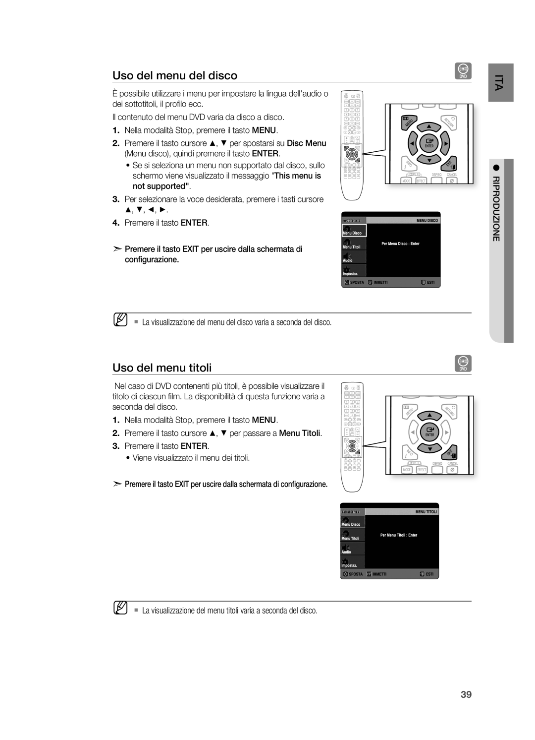 Samsung HT-X725GT/XET manual Uso del menu del disco, Uso del menu titoli 