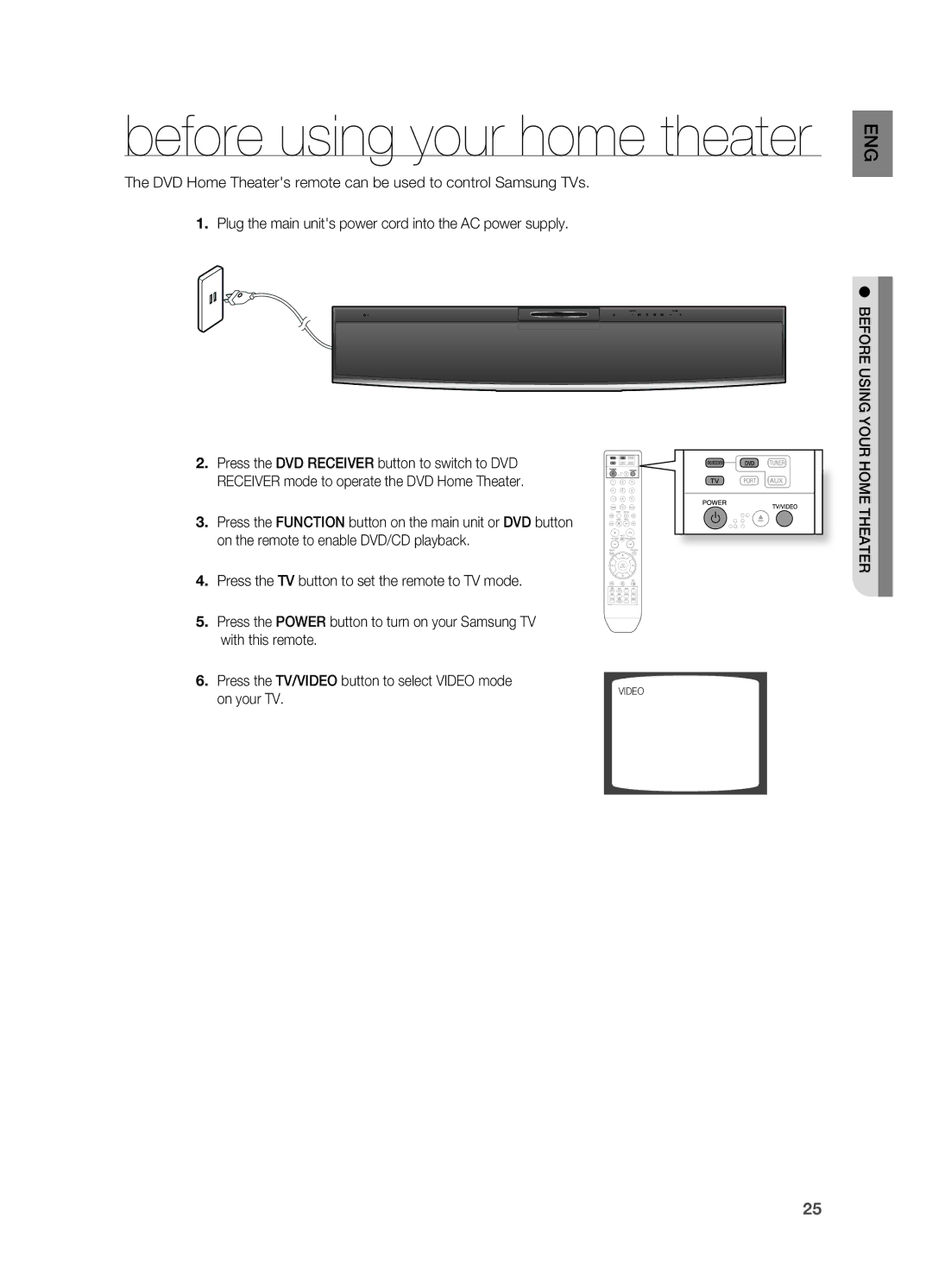 Samsung HT-X810 user manual Before using your home theater, On your TV 