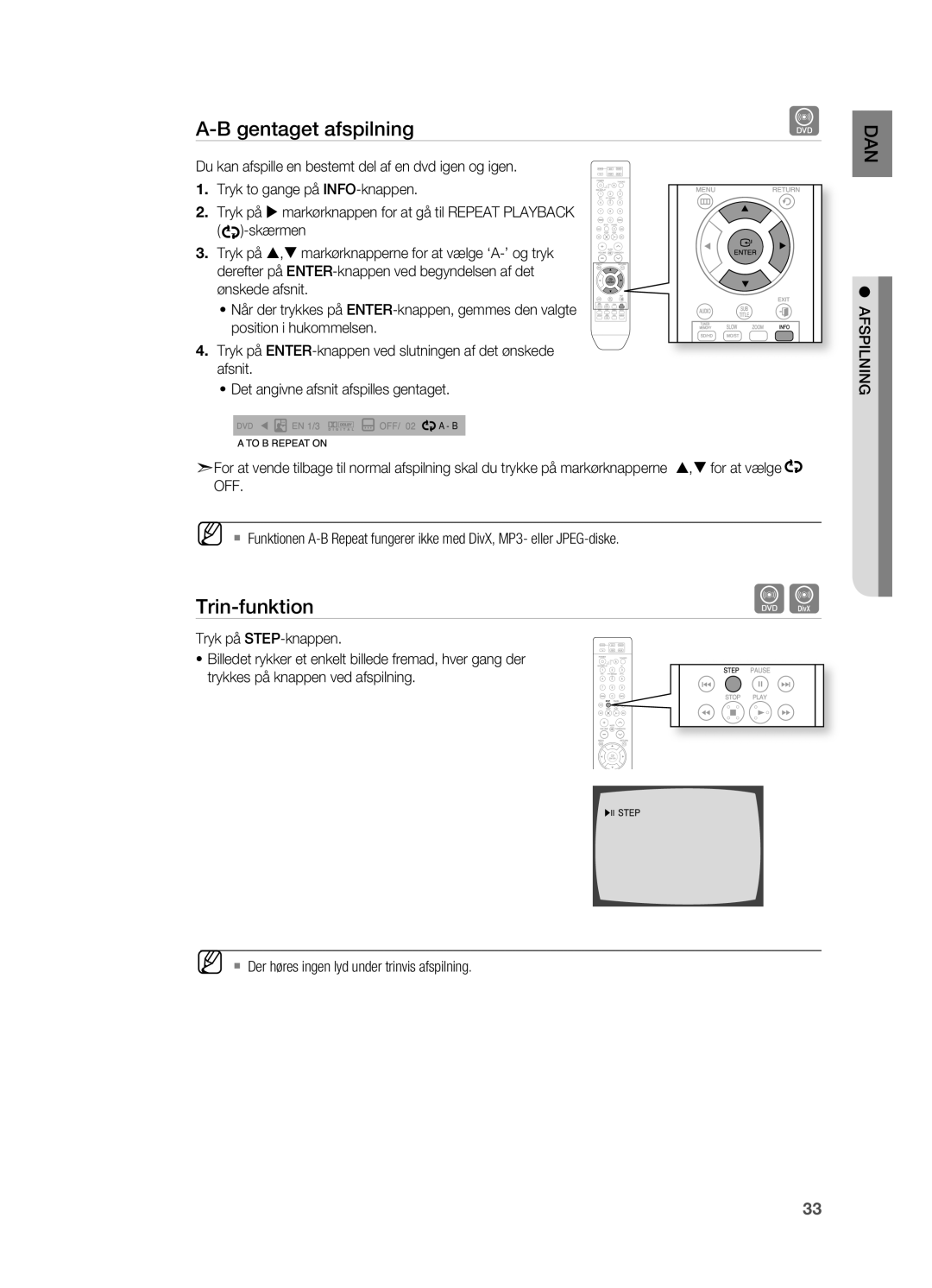 Samsung HT-X810R/XEE manual Trin-funktion 