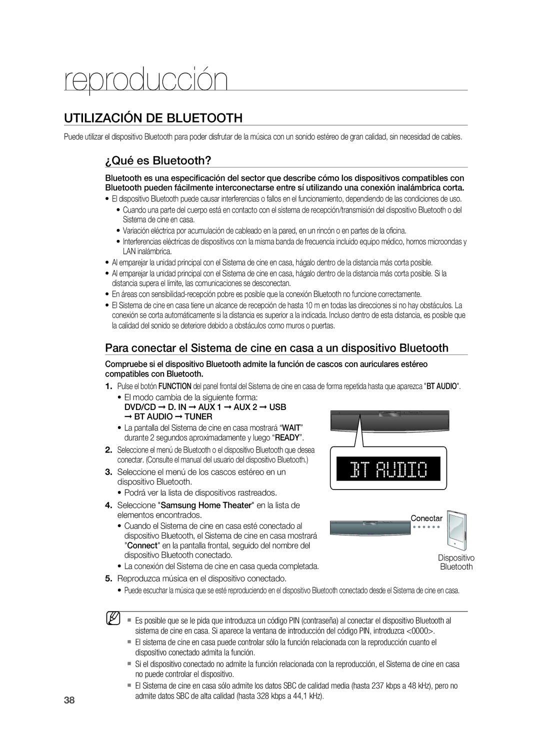 Samsung HT-X810R/XET manual Utilización de Bluetooth, ¿Qué es Bluetooth?, BT Audio Tuner 