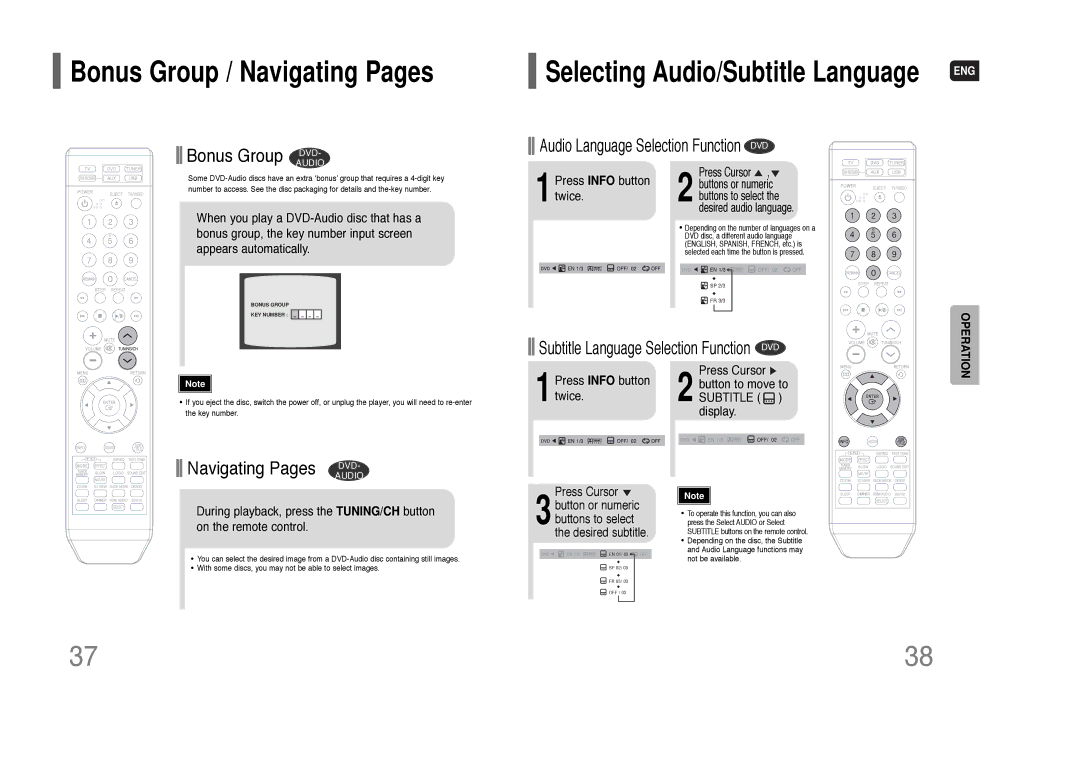 Samsung HT-XQ100 instruction manual Press Cursor, Press Info button Button to move to 1twice 