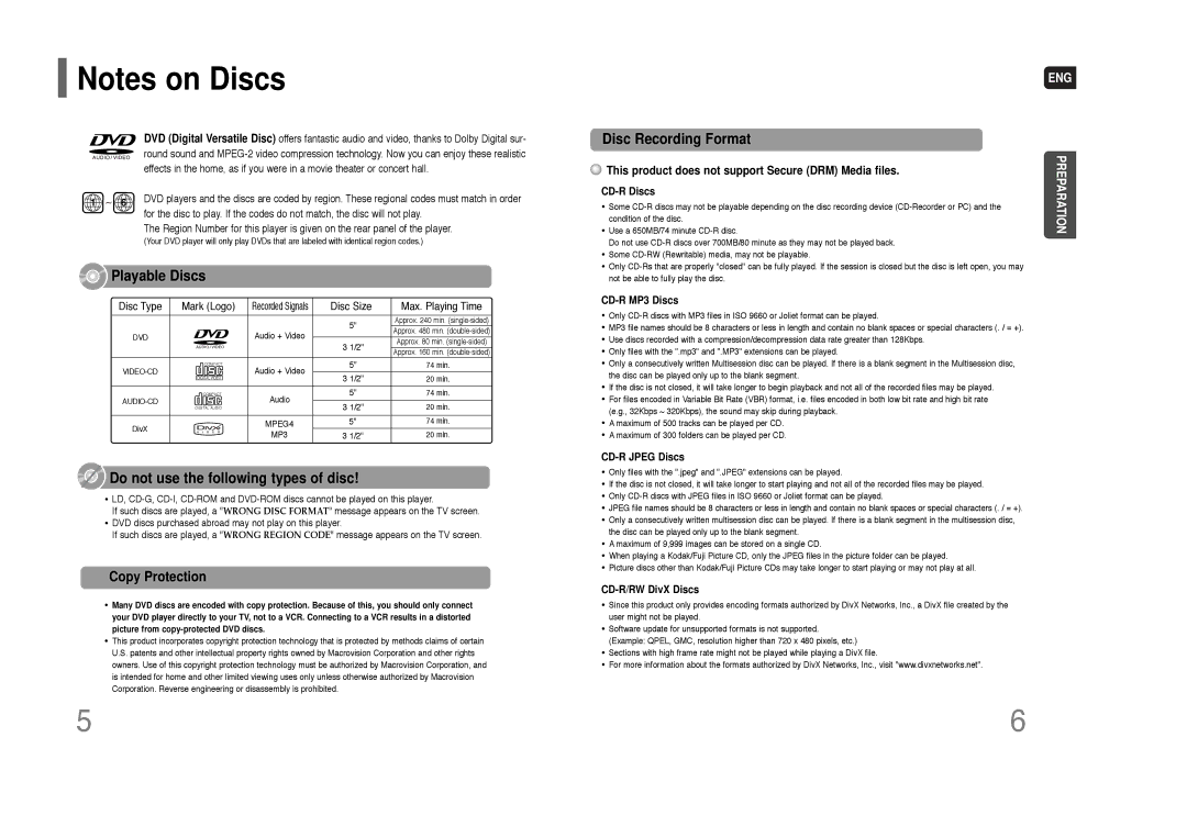 Samsung HT-XQ100 instruction manual Copy Protection, This product does not support Secure DRM Media files 