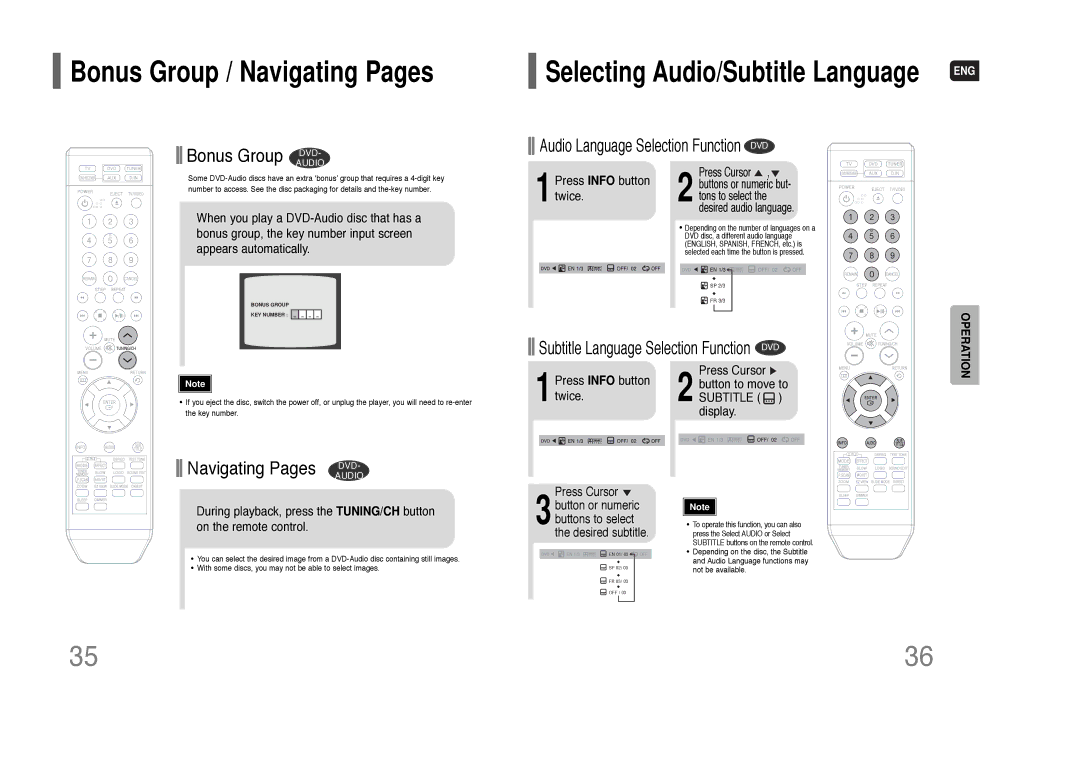 Samsung HT-XQ100G instruction manual Press Cursor, Press Info button Button to move to 1twice 