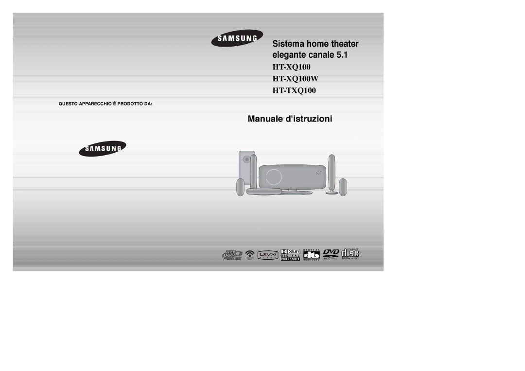 Samsung HT-XQ100T/XEF, HT-XQ100R/ELS, HT-TXQ100R/ELS, HT-XQ100T/OMX, HT-XQ100WR/ELS manual 1Ch Stylish Home Theater System 