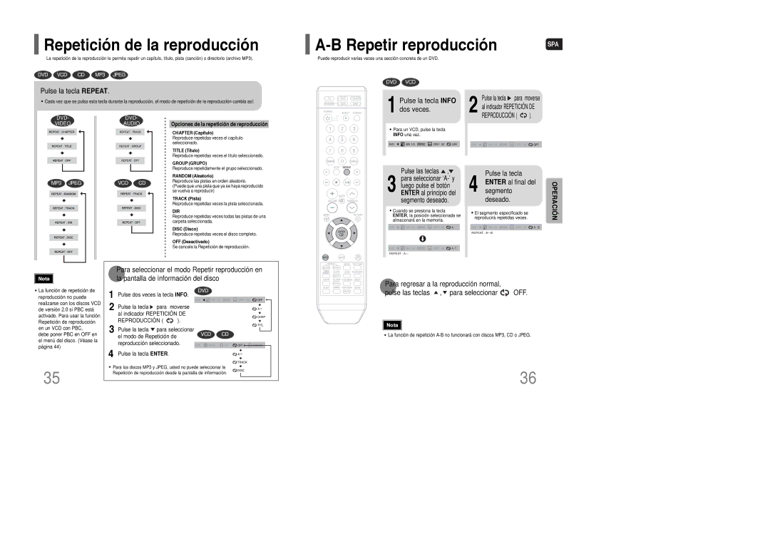 Samsung HT-XQ100T/OMX, HT-XQ100R/ELS manual Repetición de la reproducción, Repetir reproducción, Pulse la tecla Repeat 