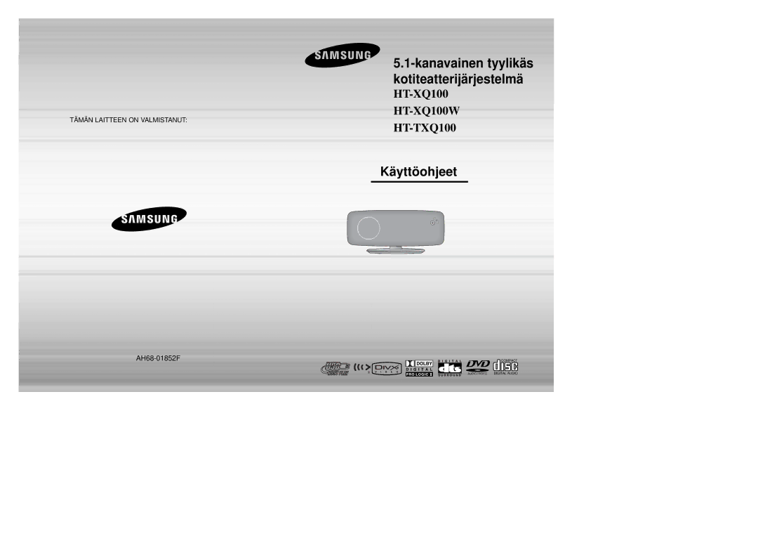 Samsung HT-XQ100T/XEF, HT-XQ100R/ELS, HT-TXQ100R/ELS, HT-XQ100T/OMX, HT-XQ100WR/ELS manual 1Ch Stylish Home Theater System 