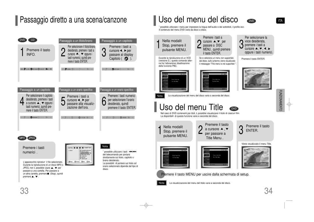 Samsung HT-Z110NT/XET manual Uso del menu Title, Nella modalità Stop, premere il pulsante Menu, Premere i tasti numerici 