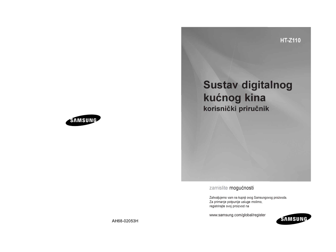 Samsung HT-Z110NT/EDC, HT-Z110R/EDC manual Sustav digitalnog kućnog kina 