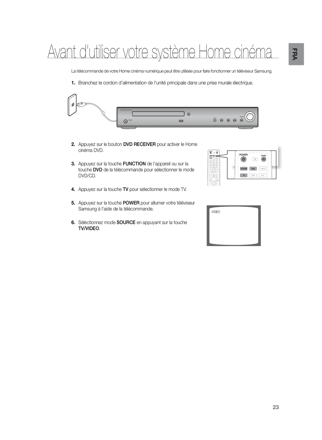 Samsung HT-Z120T/XEF manual Avant d’utiliser votre système Home cinéma 