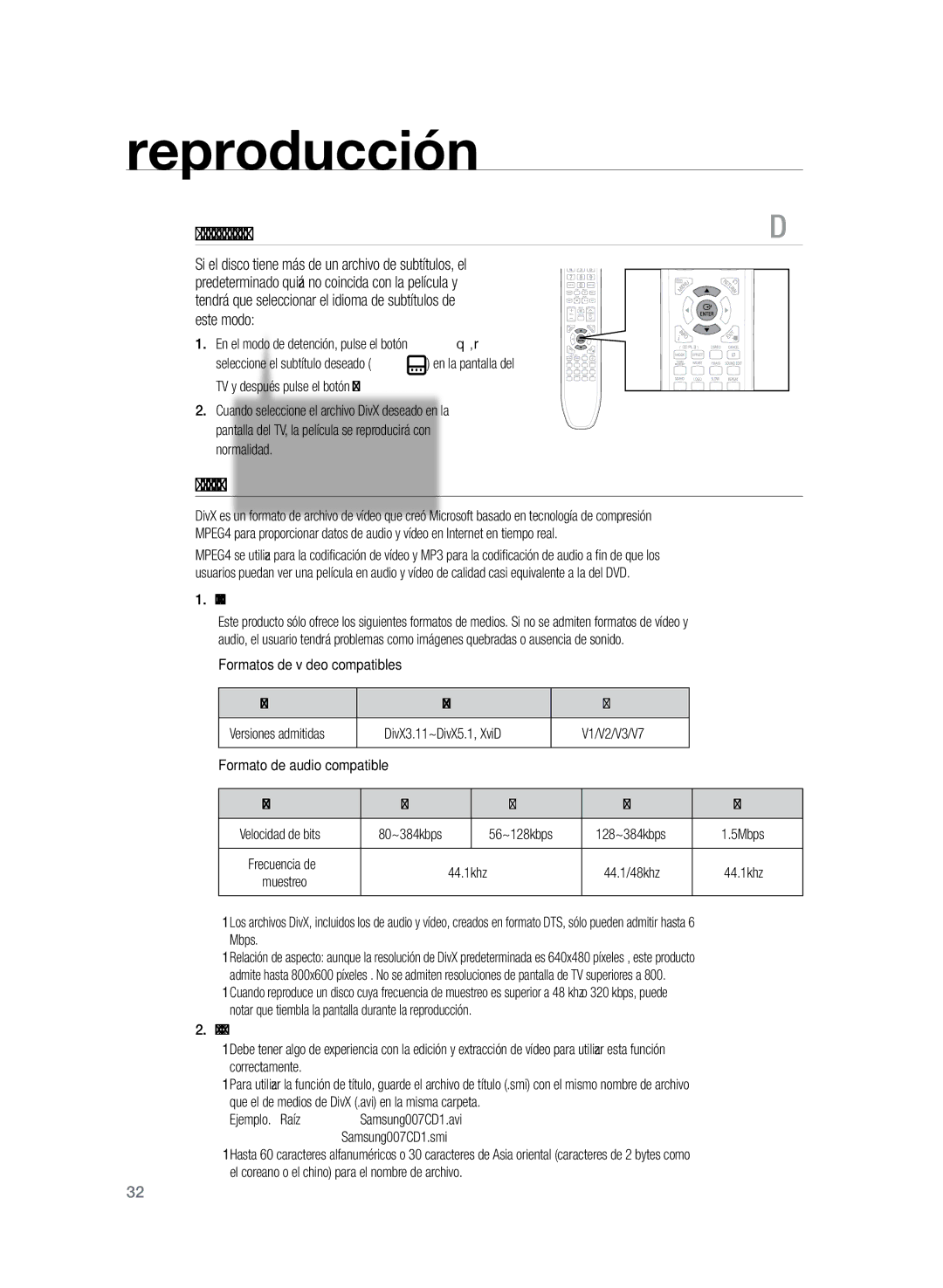 Samsung HT-TZ225R/XET Si el disco tiene más de un archivo de subtítulos, DivX Digital internet video eXpress, Este modo 