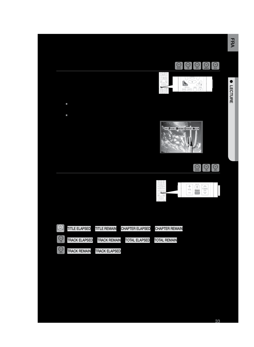 Samsung HT-Z220R/XEF, HT-TZ225R/XEF manual dBAGD, Utilisation de la fonction Lecture, Affichage des informations du disque 