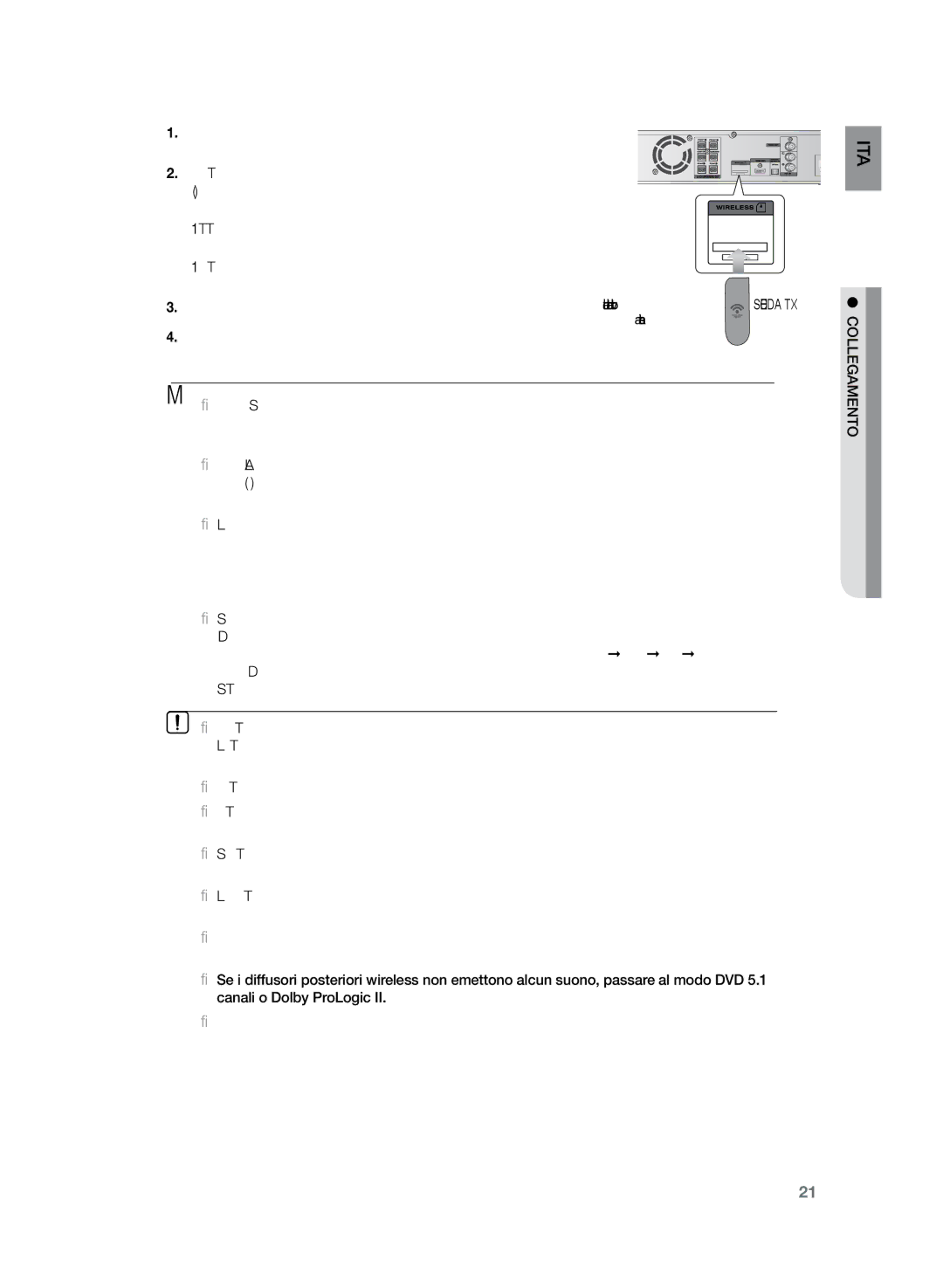 Samsung HT-Z220R/XET manual Ita 