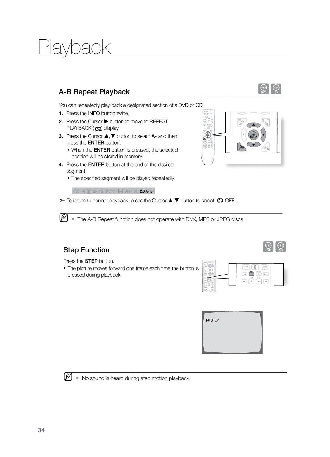 Samsung HT-Z221 user manual Step Function 