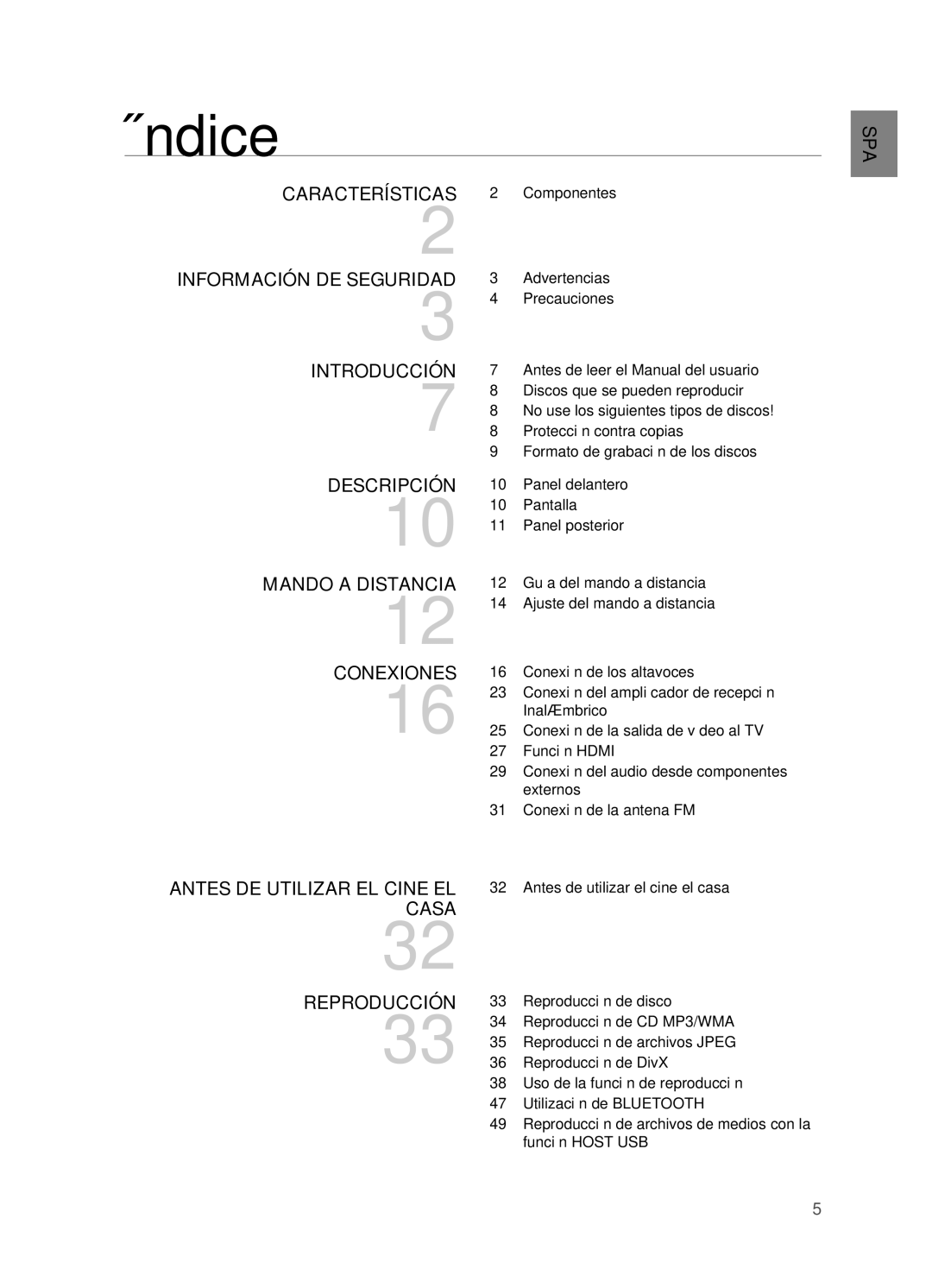 Samsung HT-TZ215M/MEA, HT-Z310R/EDC, HT-Z210R/EDC, HT-TZ215R/XEF, HT-Z210R/XET manual Índice, Advertencias, Precauciones 