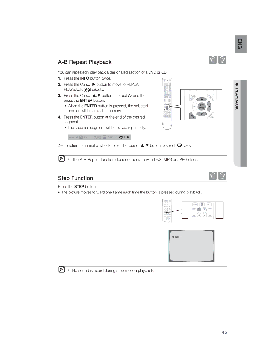 Samsung HT-TZ322, HT-Z320, HT-TZ422, HT-TZ425, HT-TZ325, HT-Z420, AH68-02166R user manual Step Function 