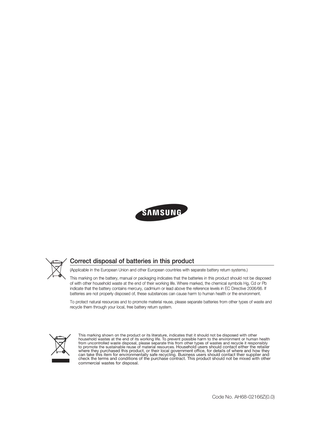 Samsung HT-Z320R/XET, HT-Z320R/EDC manual Code No. AH68-02166Z0.0 