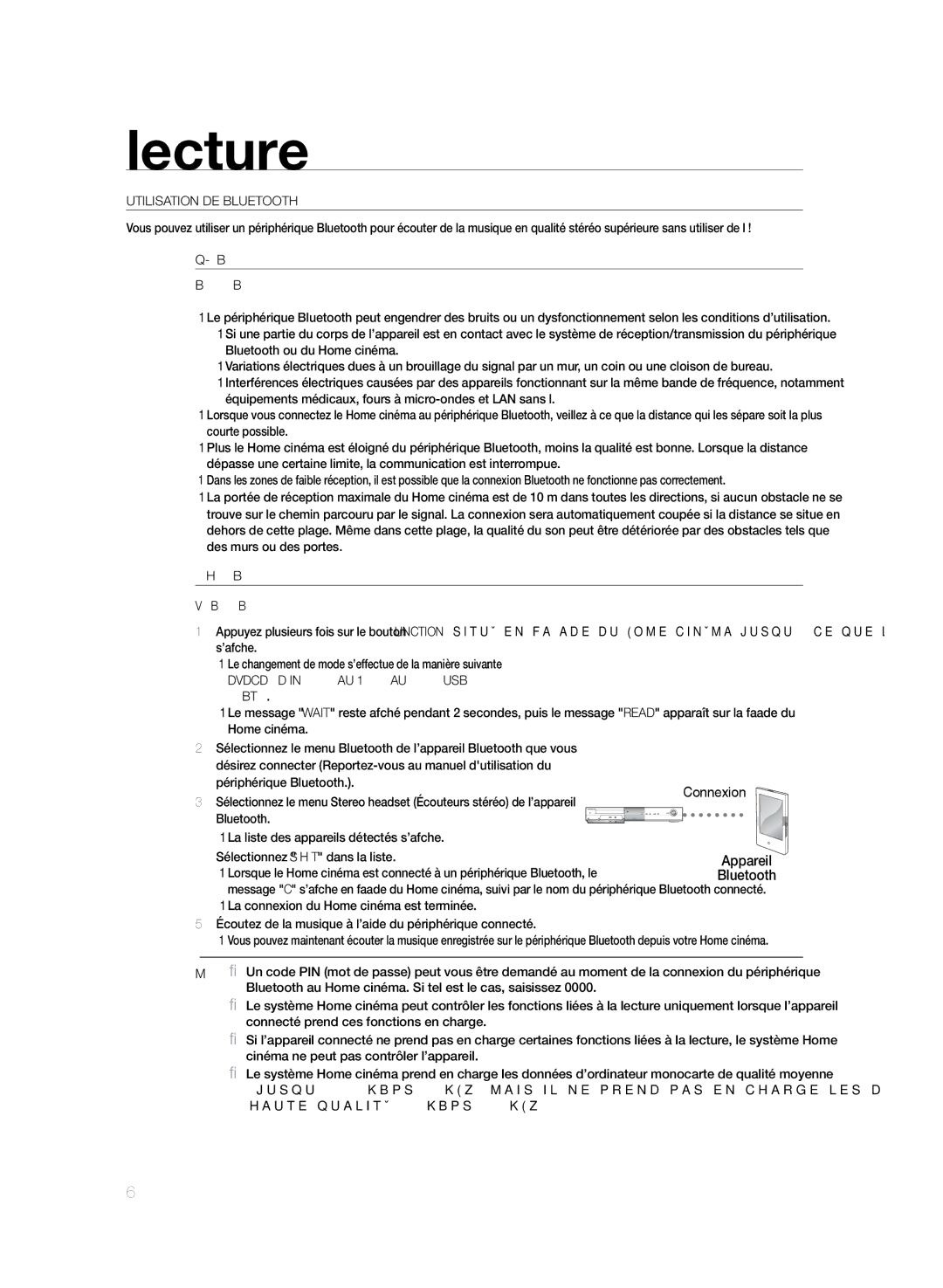 Samsung HT-Z320R/XEF, HT-TZ325R/XEF manual Connexion 