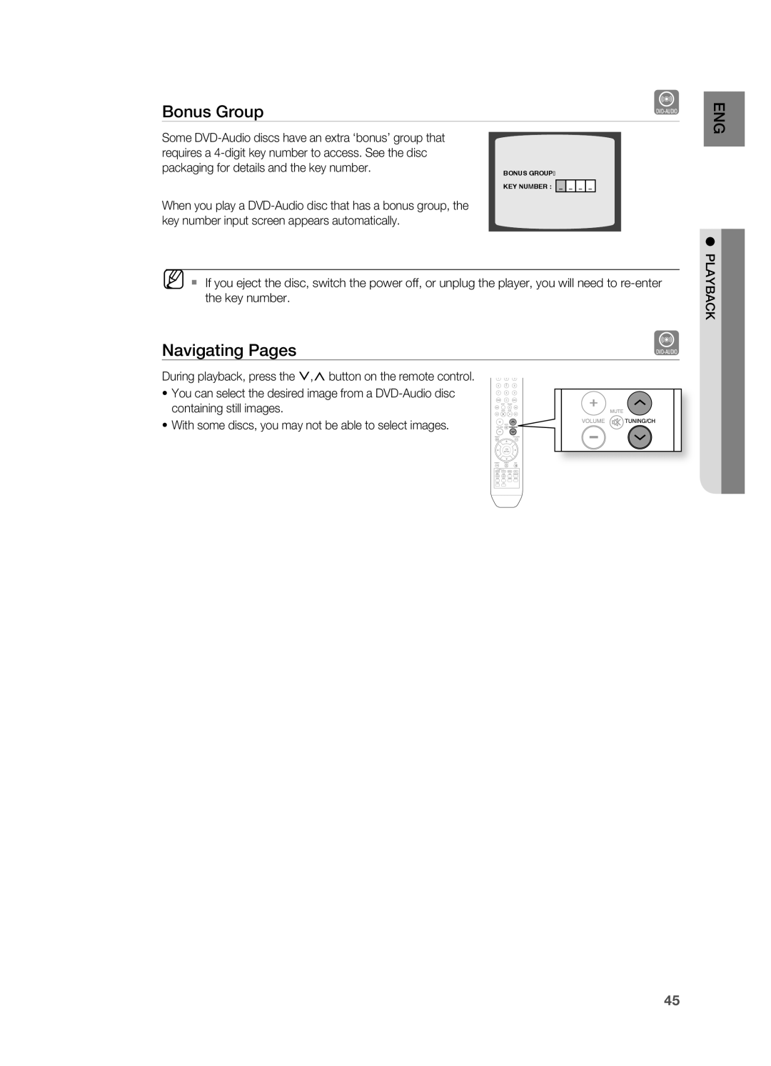 Samsung HT-Z510 manual Bonus group, Navigating Pages 