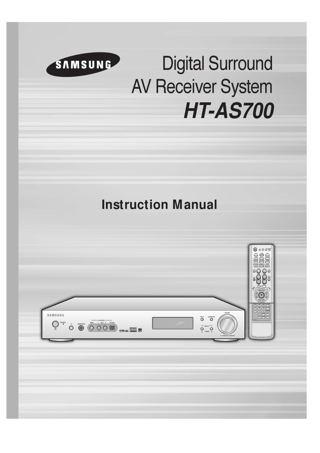 Samsung HTAS700RH/XFO, HTAS700RH/EDC manual HT-AS700 