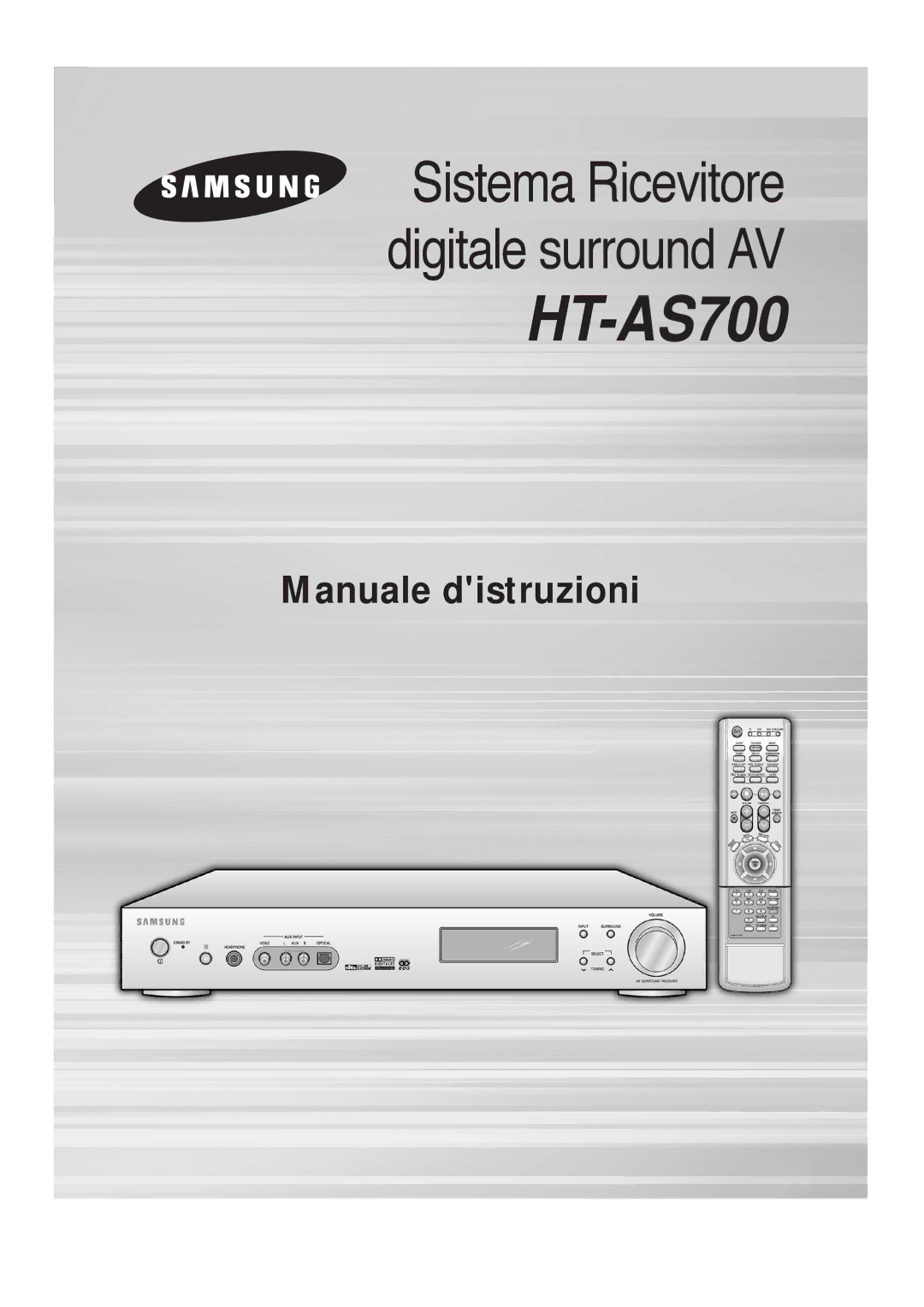 Samsung HTAS700RH/XFO manual HT-AS700 