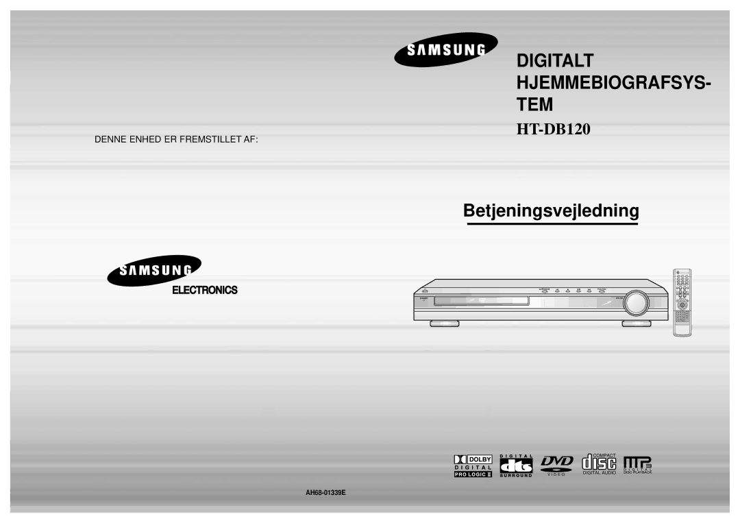 Samsung HTDB120TH/EDC manual Betjeningsvejledning 