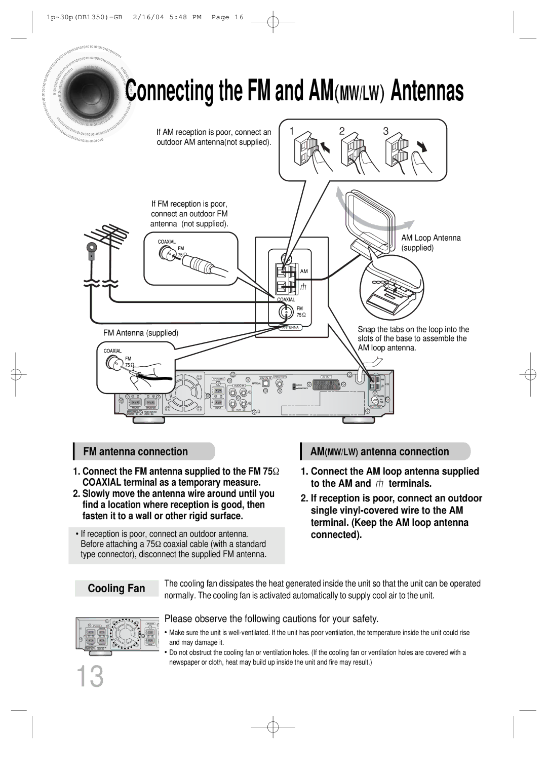 Samsung HTDB1350RH/EDC, HTDB1350RH/ELS manual Please observe the following cautions for your safety 