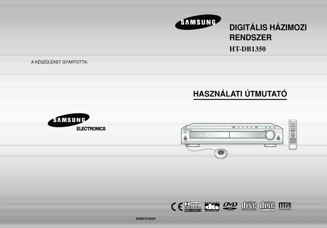 Samsung HTDB1350RH/ELS manual Digitális Házimozi Rendszer, AH68-01342H 