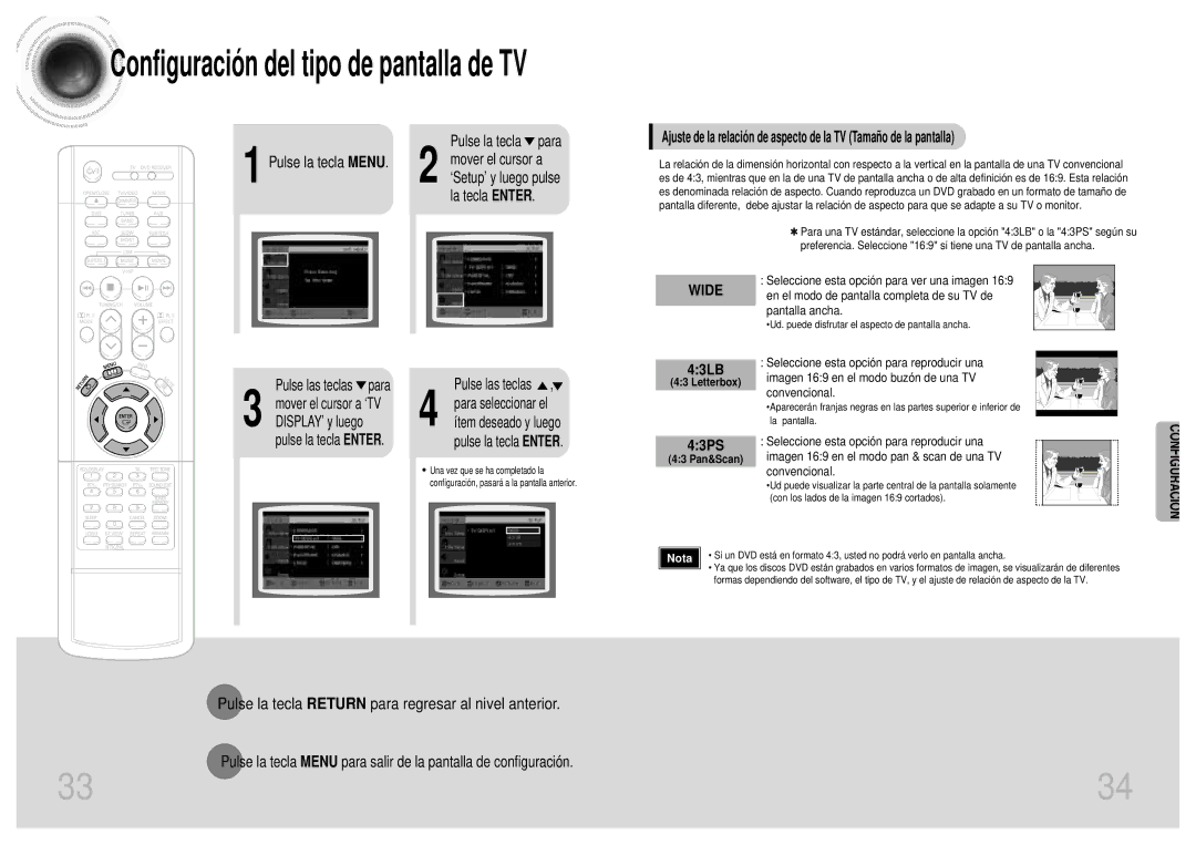 Samsung HTDB1750RH/EDC manual Pulse la tecla Menu, 43LB, 43PS, Convencional 