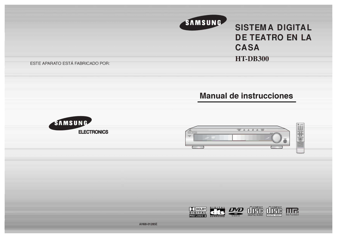 Samsung HT-DB300, HTDB300RH/EDC manual Manual de instrucciones 