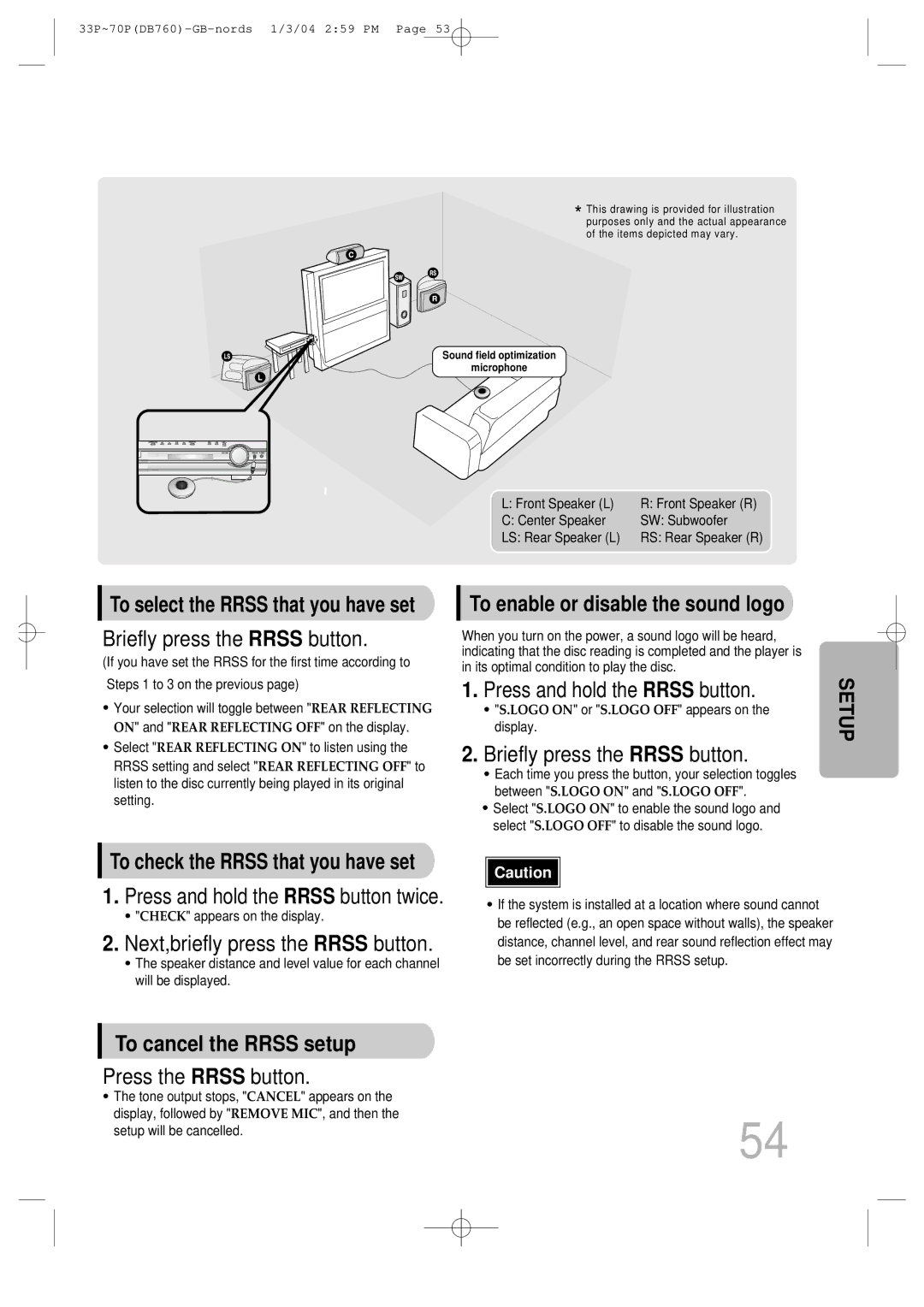 Samsung HTDB760TH/XSG Briefly press the Rrss button, Press and hold the Rrss button, Next,briefly press the Rrss button 